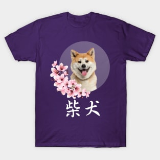 Shiba Inu & Cherry Blossom T-Shirt